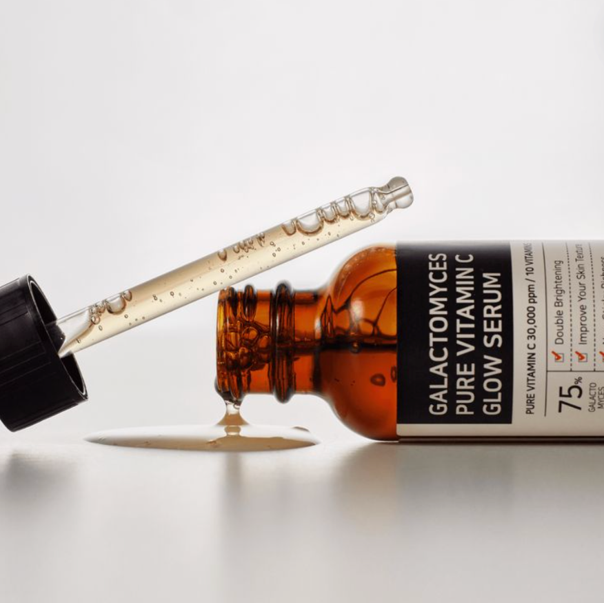 spilled serum showing consistency with dropper bottle
